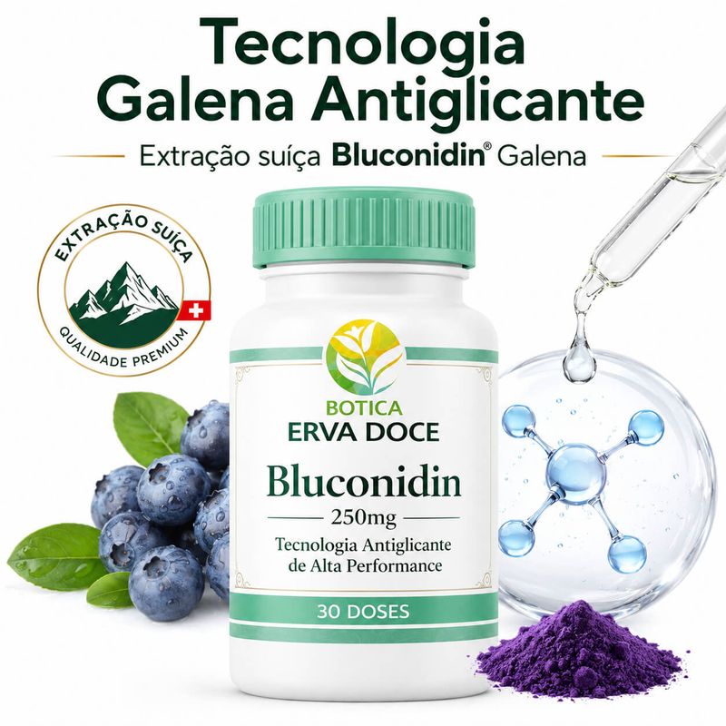 Bluconidin 250mg: Ação Antiglicante Inteligente - 60 Doses