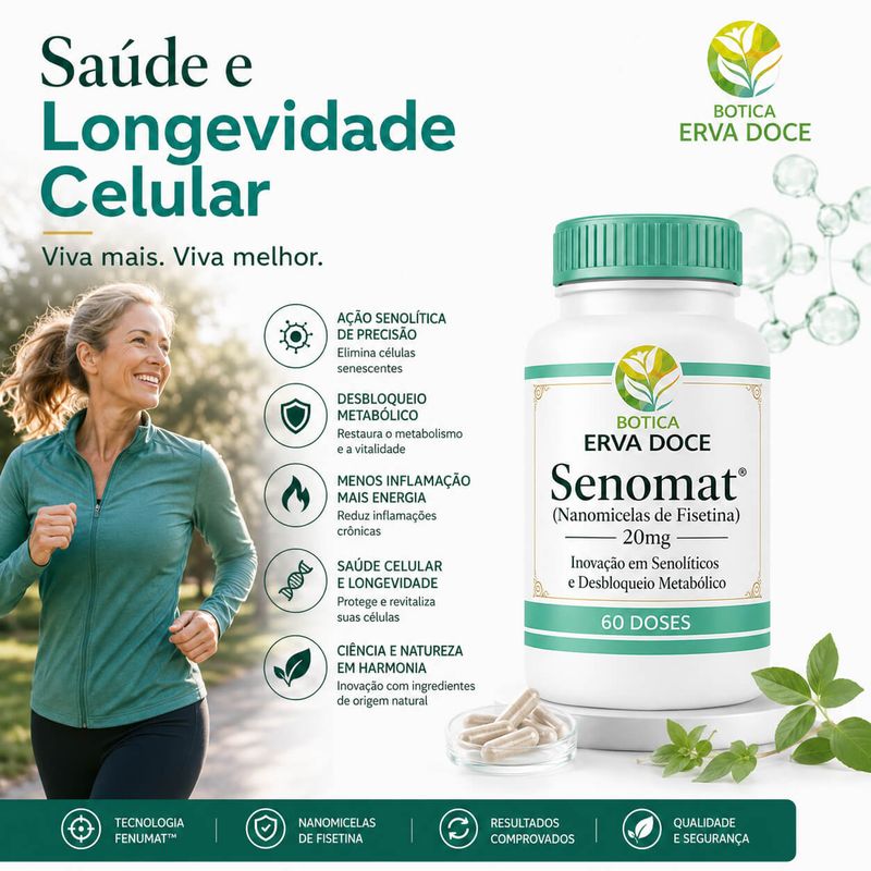 Senomat  Nanomicelas de Fisetina 20mg -  120 Doses
