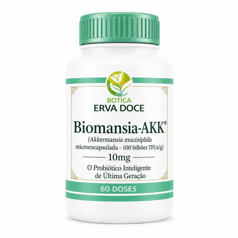 Biomansia-AKK 10mg: Probiótico de Alta Estabilidade 60 Doses