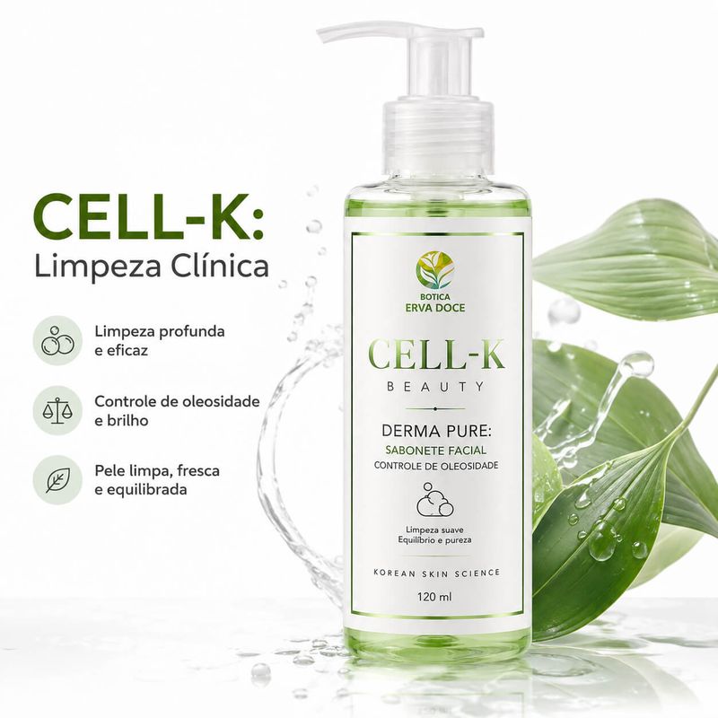  Sabonete Facial Purificante - CELL-K Derma Pure  120ml