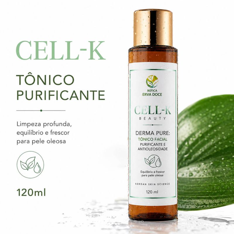  Tônico Facial Purificante - CELL-K Derma Pure  120ml