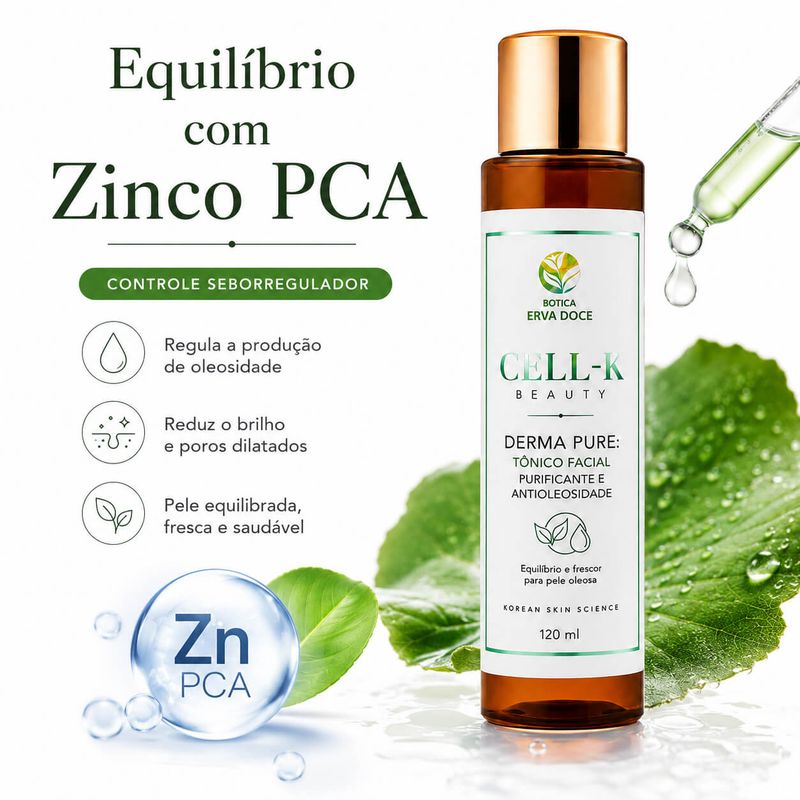  Tônico Facial Purificante - CELL-K Derma Pure  120ml
