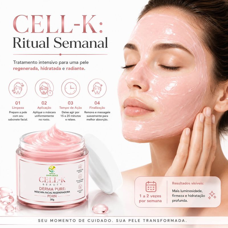  Máscara Facial Regeneradora PDRN - CELL-K Derma Pure 30g
