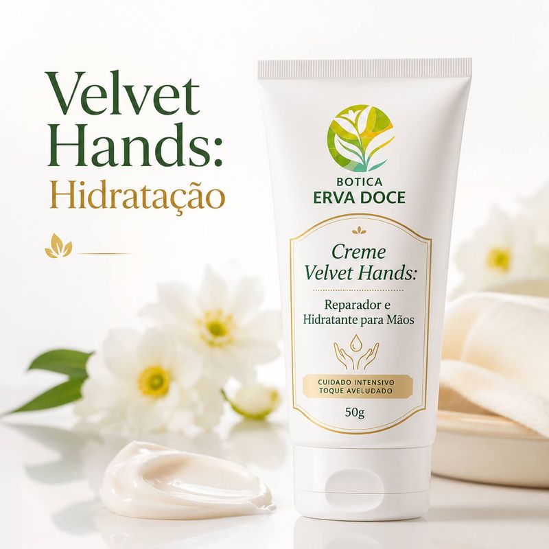 Creme de Mãos Velvet Hands -  Reparador e Hidratante 50g