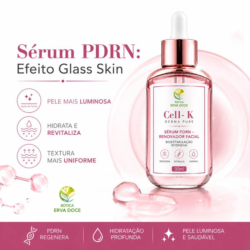 Sérum PDRN – Renovador Facial Efeito Glass Skin 30ml