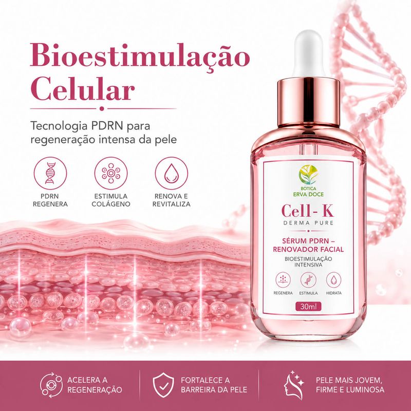 Sérum PDRN – Renovador Facial Efeito Glass Skin 30ml