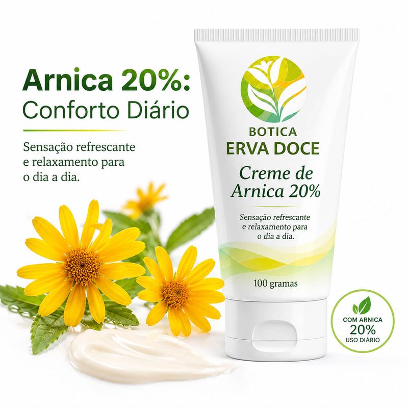 Creme de Arnica 20% – Conforto e Bem-Estar 100g