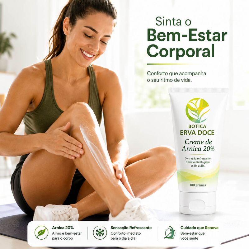 Creme de Arnica 20% – Conforto e Bem-Estar 100g