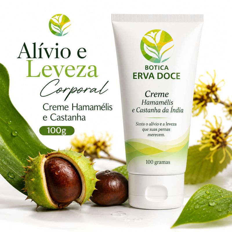 Creme de  Hamamélis e Castanha da Índia – Conforto Corporal 100g