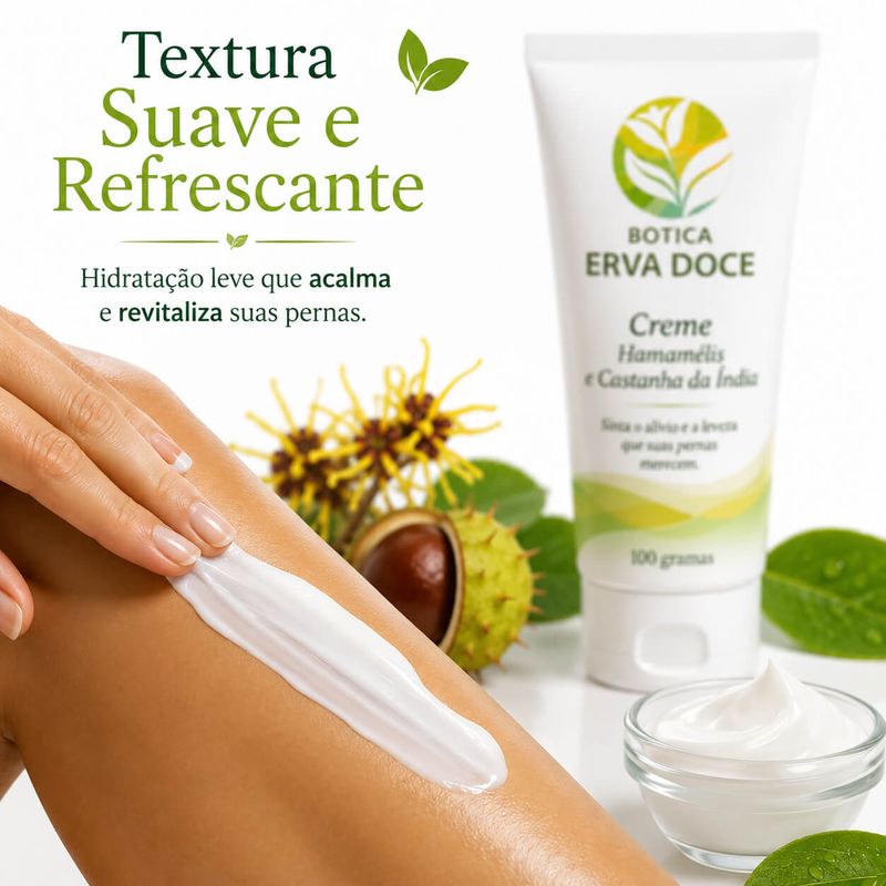 Creme de  Hamamélis e Castanha da Índia – Conforto Corporal 100g