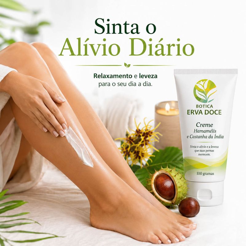 Creme de  Hamamélis e Castanha da Índia – Conforto Corporal 100g