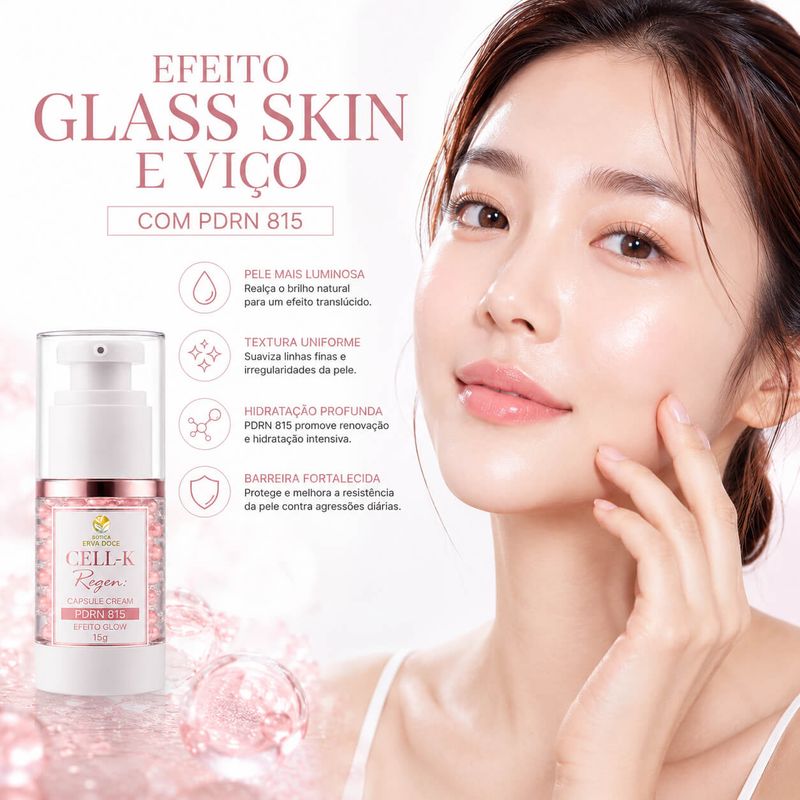 Capsule Cream PDRN - CELL-K Regen Efeito Glass Skin  15g
