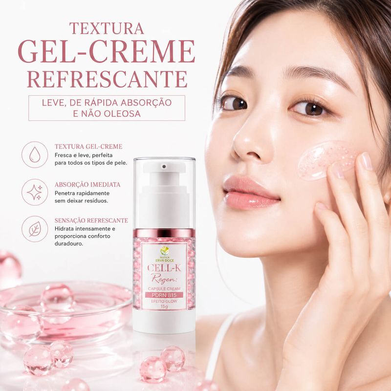 Capsule Cream PDRN - CELL-K Regen Efeito Glass Skin  15g