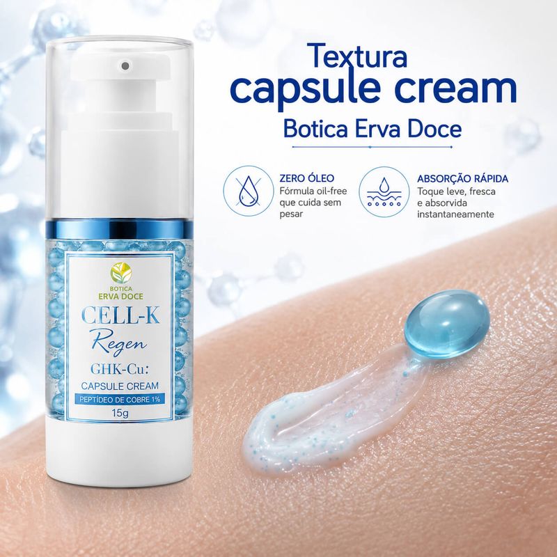  Capsule Cream Tri-Peptídeo de Cobre 1% Inovação 15g
