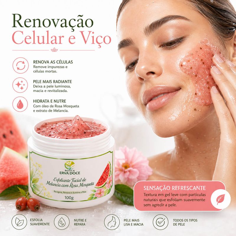  Esfoliante Corporal com Óleo de  Rosa Mosqueta  100g 