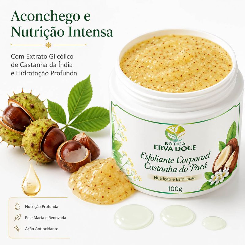 Esfoliante Corporal de Castanha do Pará –  100g
