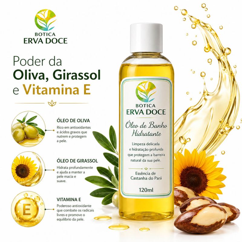 Óleo de Banho Hidratante –  Castanha do Pará 120ml