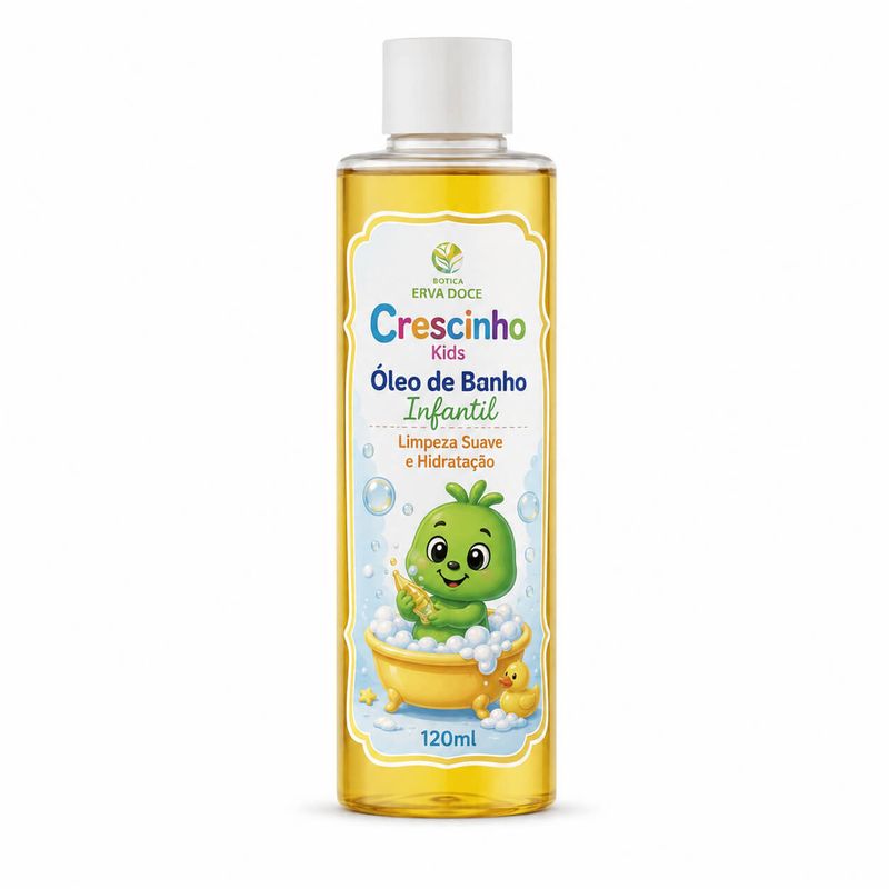 Óleo de Banho Infantil Crescinho – Limpeza Suave  120ml
