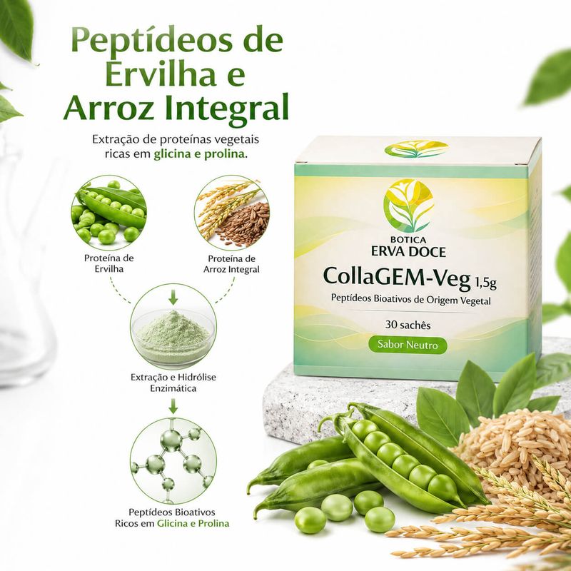 CollaGEM-Veg – Peptídeos Bioativos  30 Sachês  