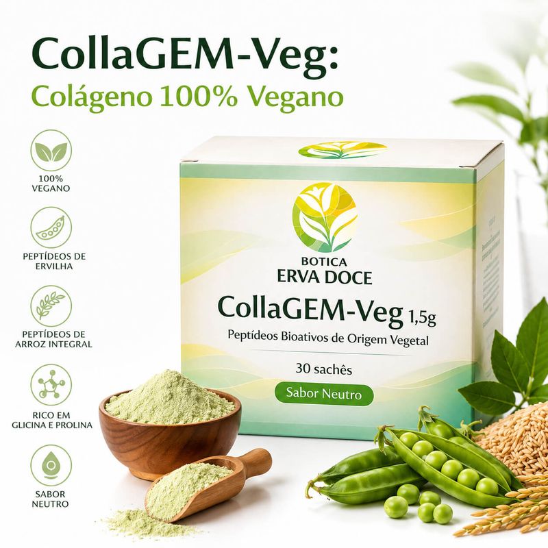 CollaGEM-Veg – Peptídeos Bioativos  30 Sachês  