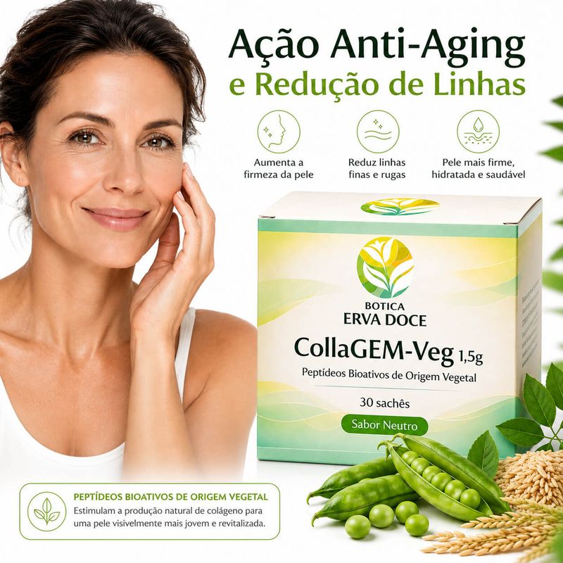 CollaGEM-Veg – Peptídeos Bioativos  30 Sachês  