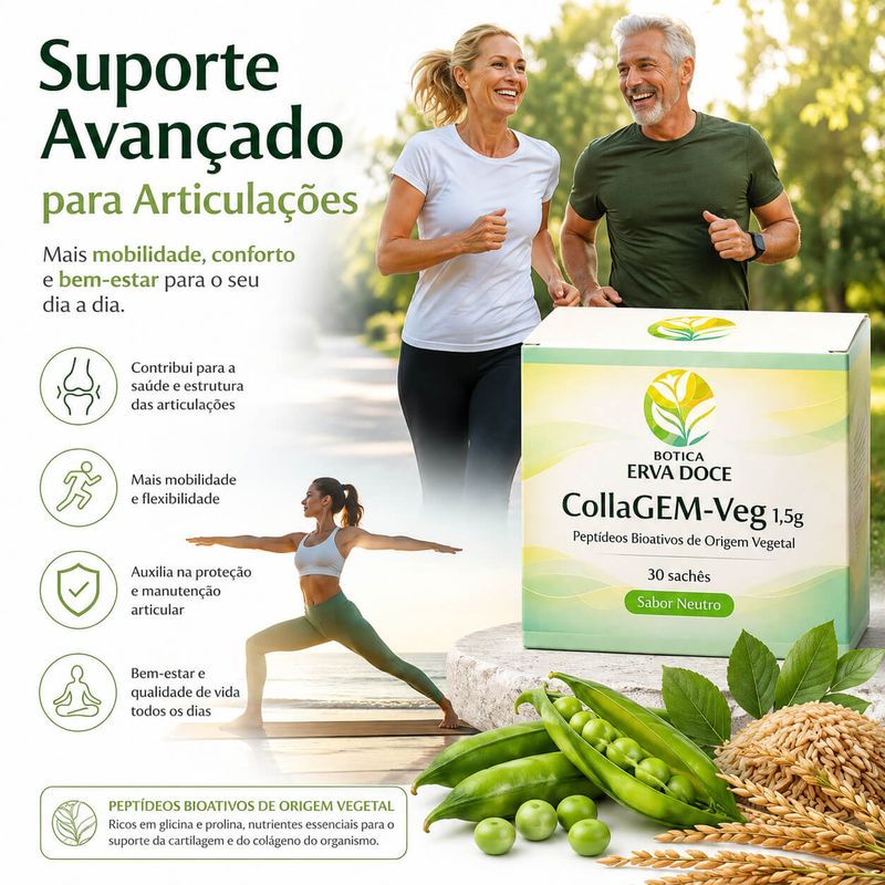 CollaGEM-Veg – Peptídeos Bioativos  30 Sachês  