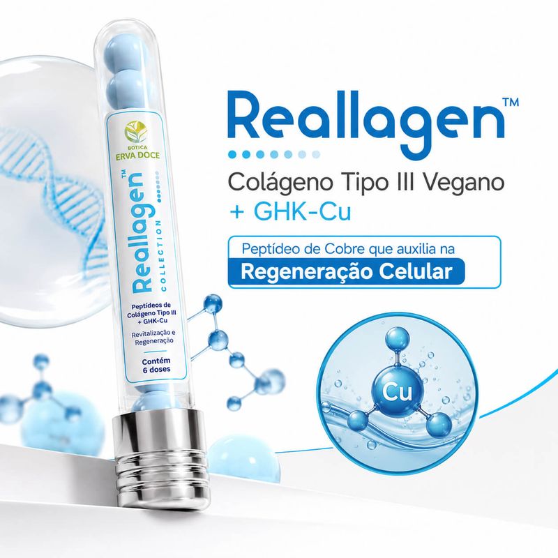 Esferas Reallagen com Tri-Peptídeo de Cobre Colágeno 6un