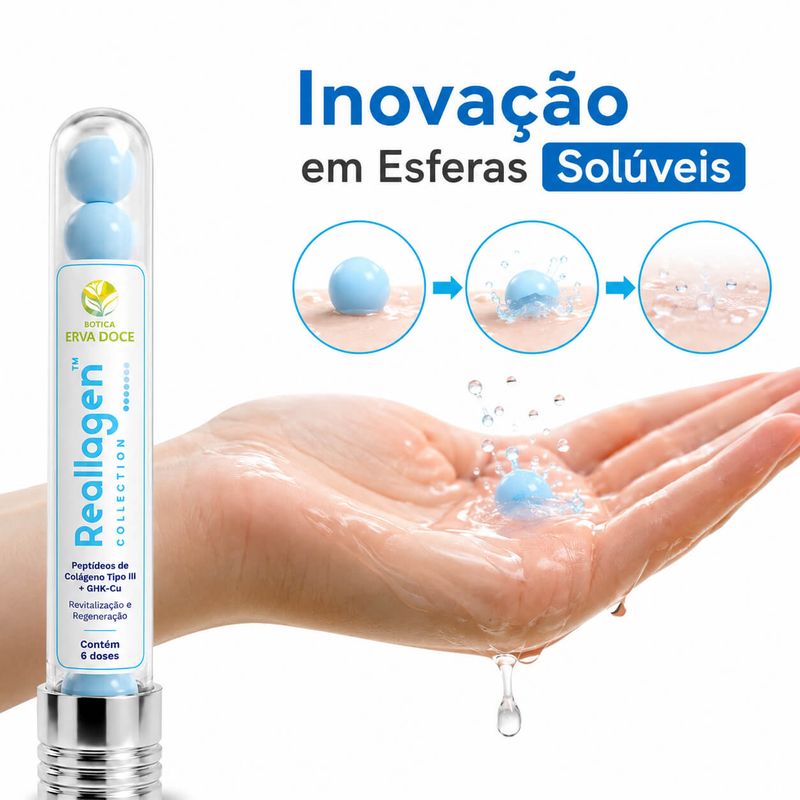 Esferas Reallagen com Tri-Peptídeo de Cobre Colágeno 6un