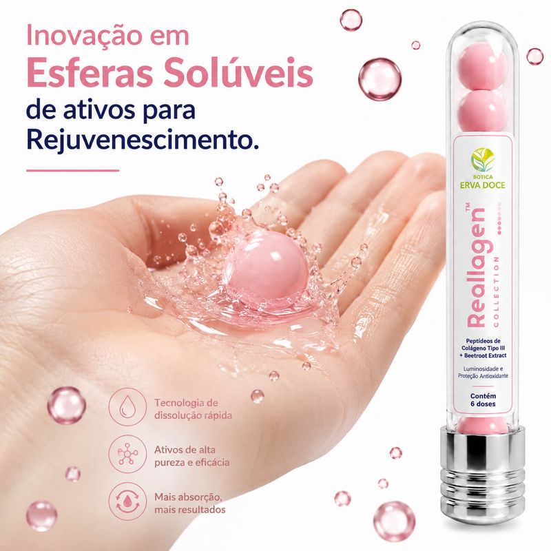 Esferas  Reallagen Collection com Extrato de Beterraba – 6 unidades  