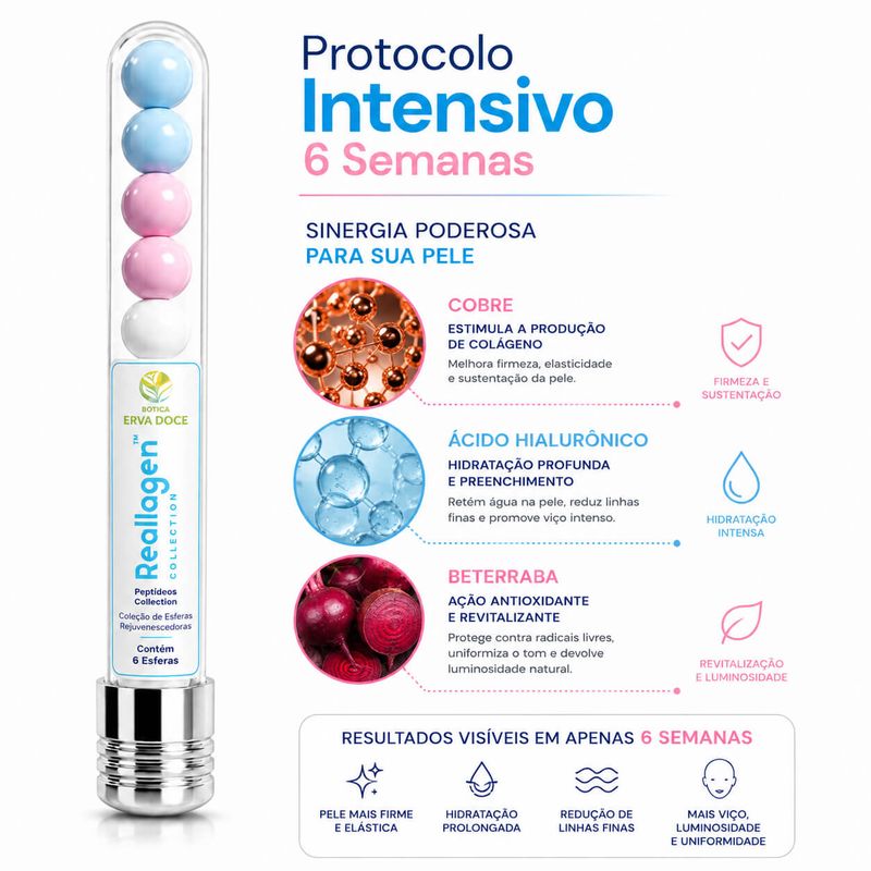 Reallagen Booster 6 Esferas + Espelho Exclusivo 