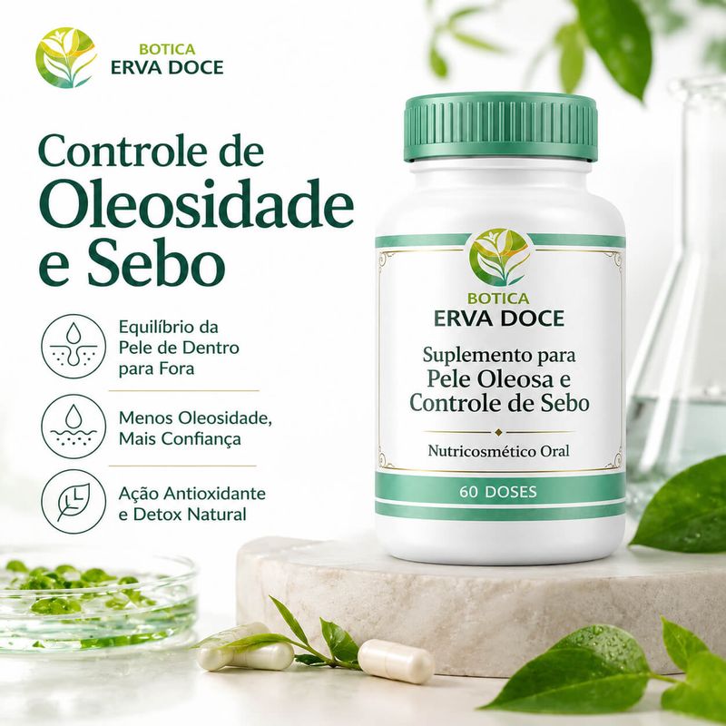 Suplemento para Acne e Pele Oleosa –  60 Doses
