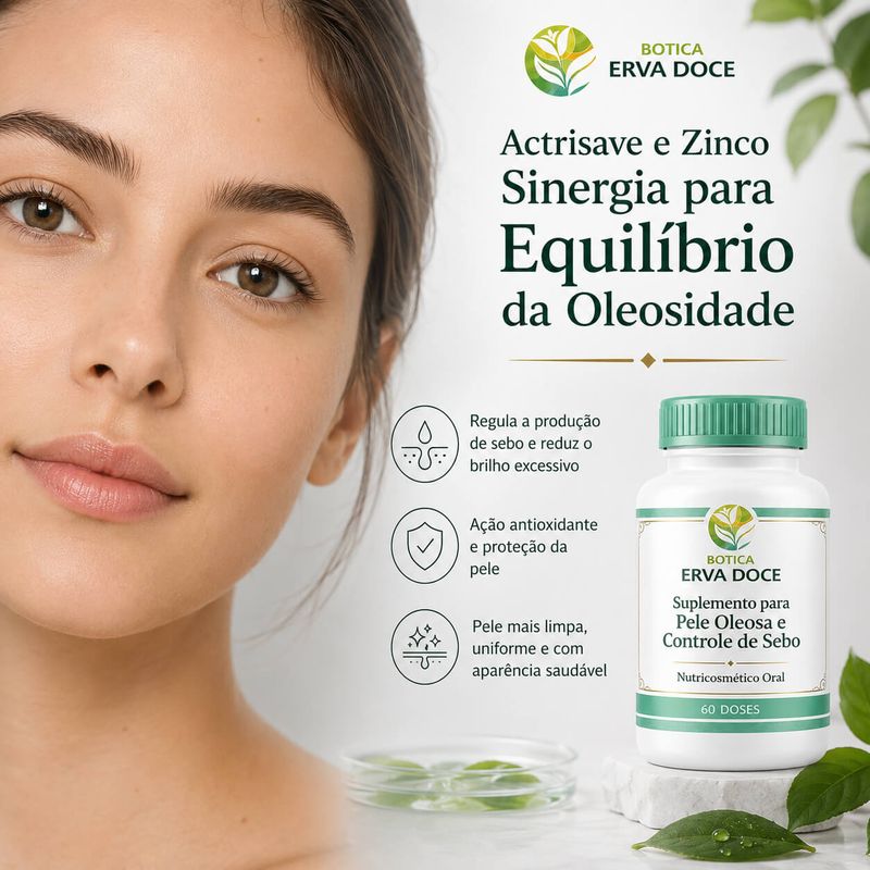 Suplemento para Acne e Pele Oleosa –  60 Doses