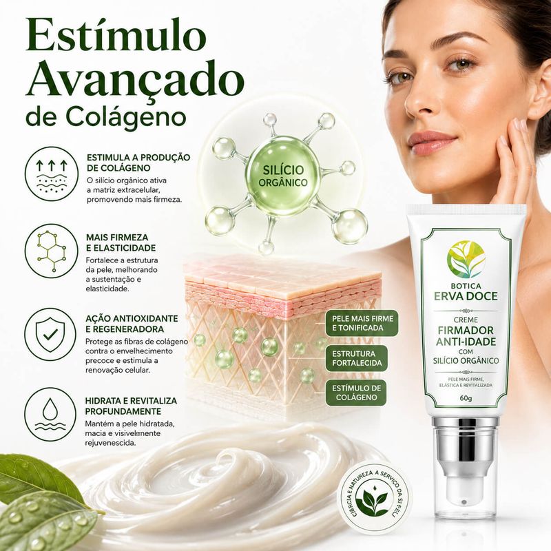  Creme Firmador Anti-Idade com Silício Orgânico 60g