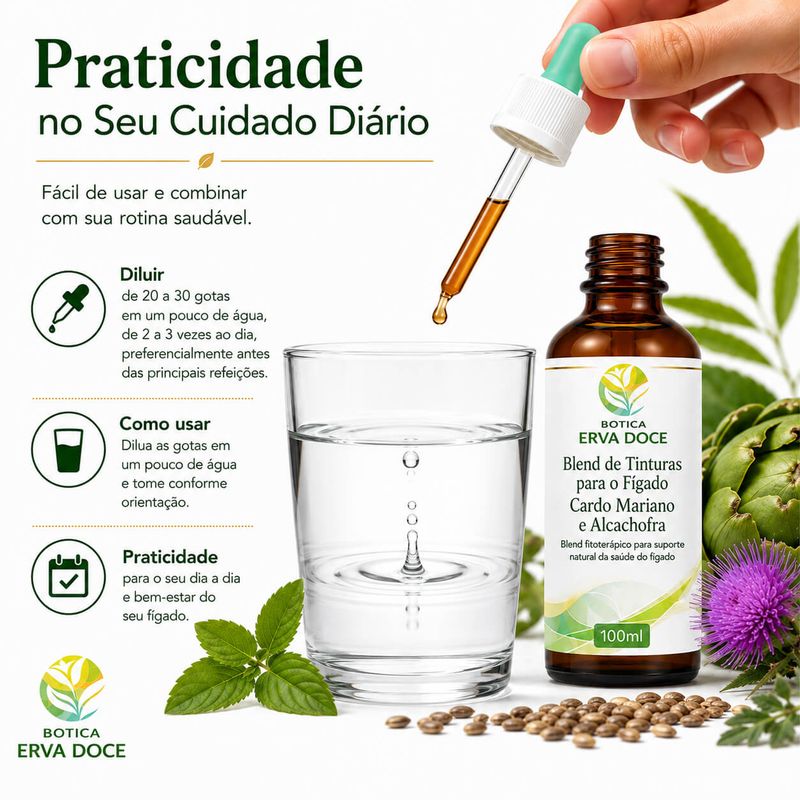  Blend de Tinturas para o Fígado Cardo Mariano e Alcachofra 100ml