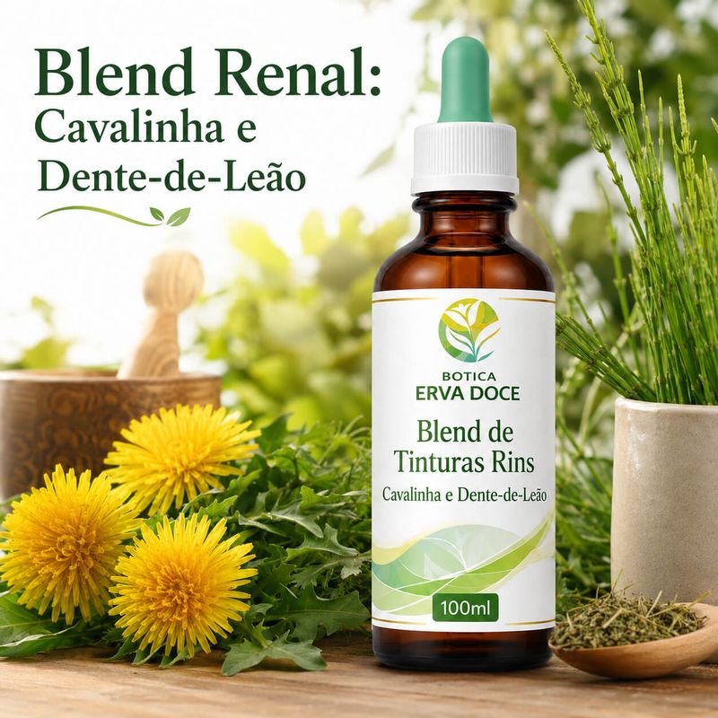 Blend de Tinturas para Rins  Cavalinha e Dente-de-Leão 100ml