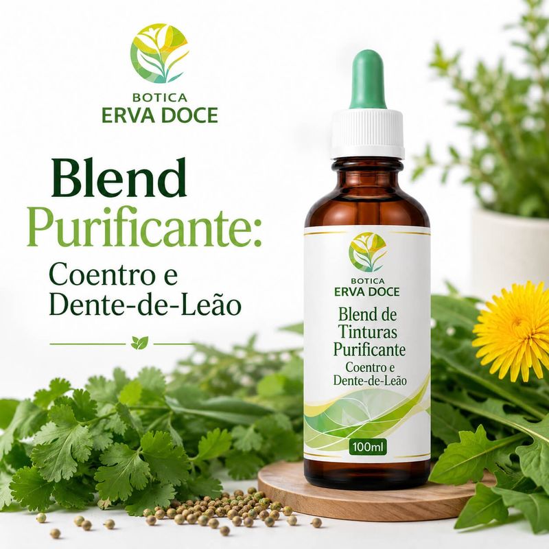 Blend de Tinturas Purificante – Coentro e Dente-de-Leão 100ml