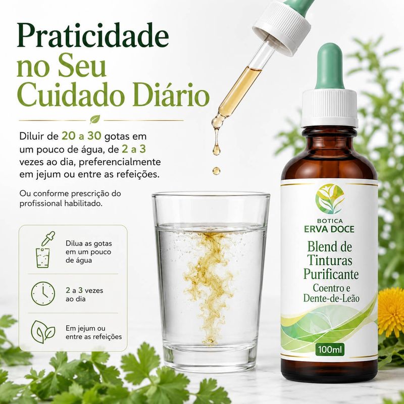 Blend de Tinturas Purificante – Coentro e Dente-de-Leão 100ml