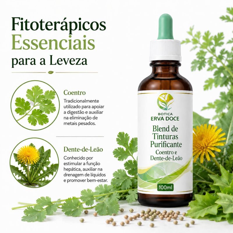 Blend de Tinturas Purificante – Coentro e Dente-de-Leão 100ml