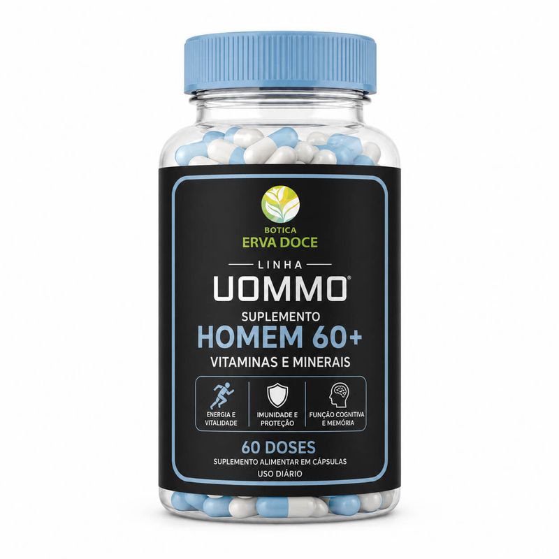 Suplemento Homem 60+ Uommo Vitaminas e Minerais 60 Doses