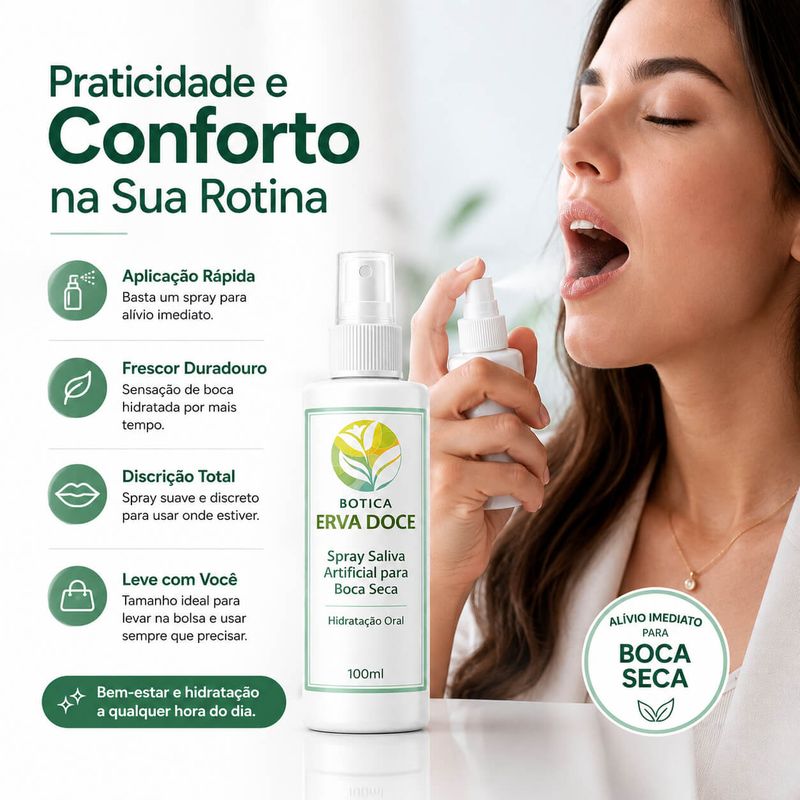 Saliva Artificial para Boca Seca – Hidratação  Oral  100ml