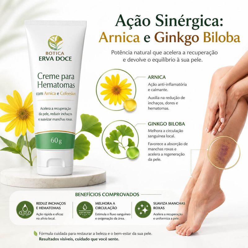 Creme para Hematomas com Arnica 60 gramas