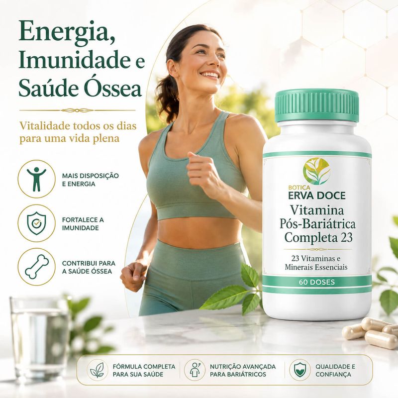 Vitamina Pós-Bariátrica Completa 23 Nutrientes 60 Doses