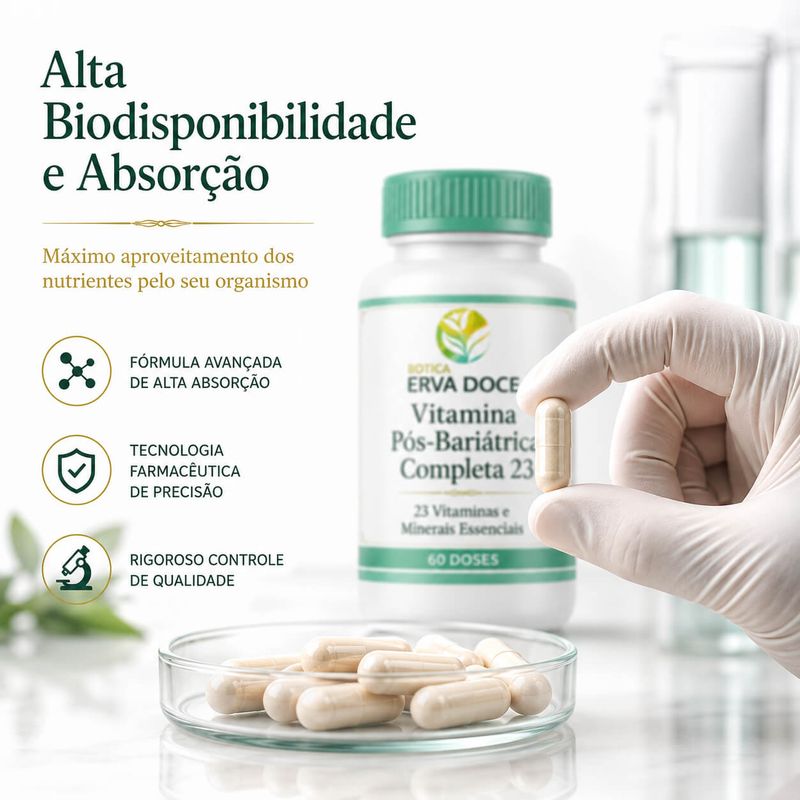 Vitamina Pós-Bariátrica Completa 23 Nutrientes 60 Doses