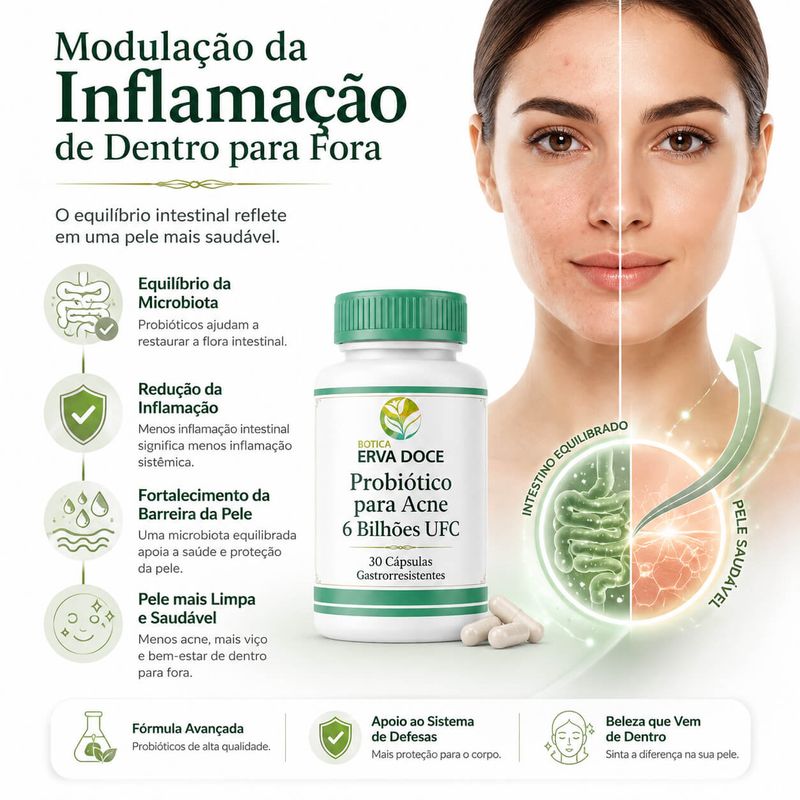  Probióticos para Acne 6 Bilhões UFC 30 doses