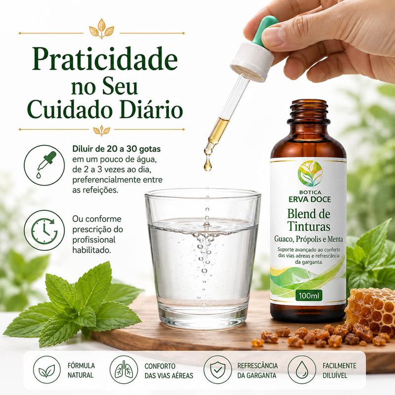 Blend de Tinturas Guaco Própolis e Menta 100ml