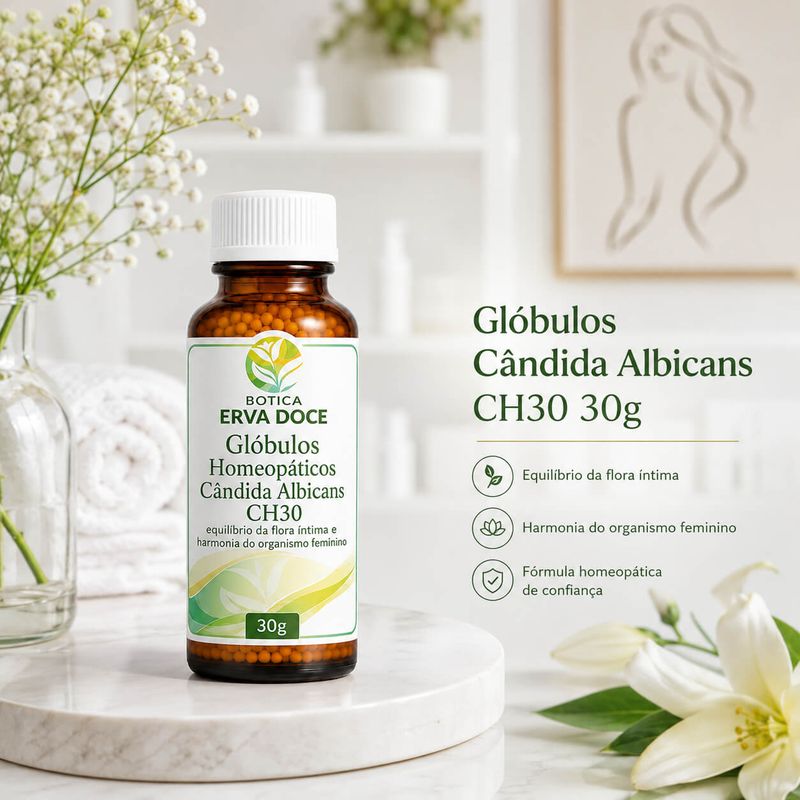 Glóbulos Homeopáticos Cândida Albicans CH30 30g
