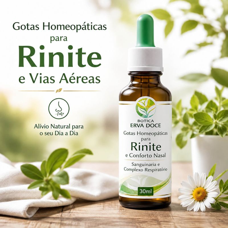 Gotas Homeopáticas para Rinite e Conforto Nasal 30ml