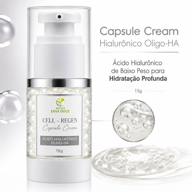 Capsule Cream CELL-K Regen  Ácido Hialurônico Oligo-HA  15g