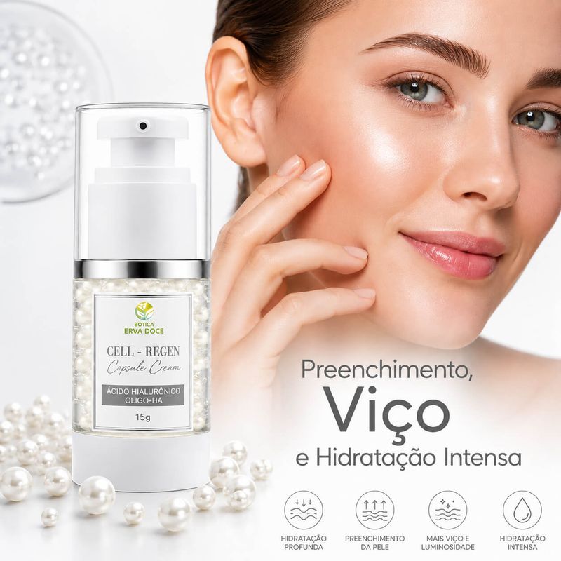 Capsule Cream CELL-K Regen  Ácido Hialurônico Oligo-HA  15g