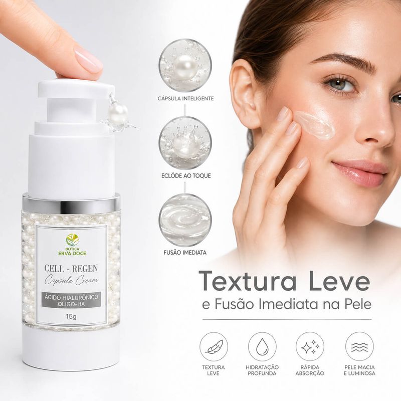 Capsule Cream CELL-K Regen  Ácido Hialurônico Oligo-HA  15g